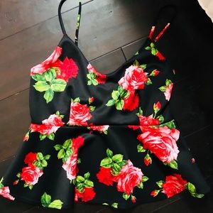 Floral Black mermaid shirt